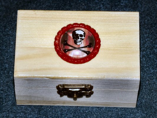 Skull and Crossbones Mini Wooden Box 2