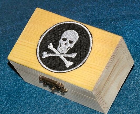 Skull and Crossbones Mini Wooden Box 3