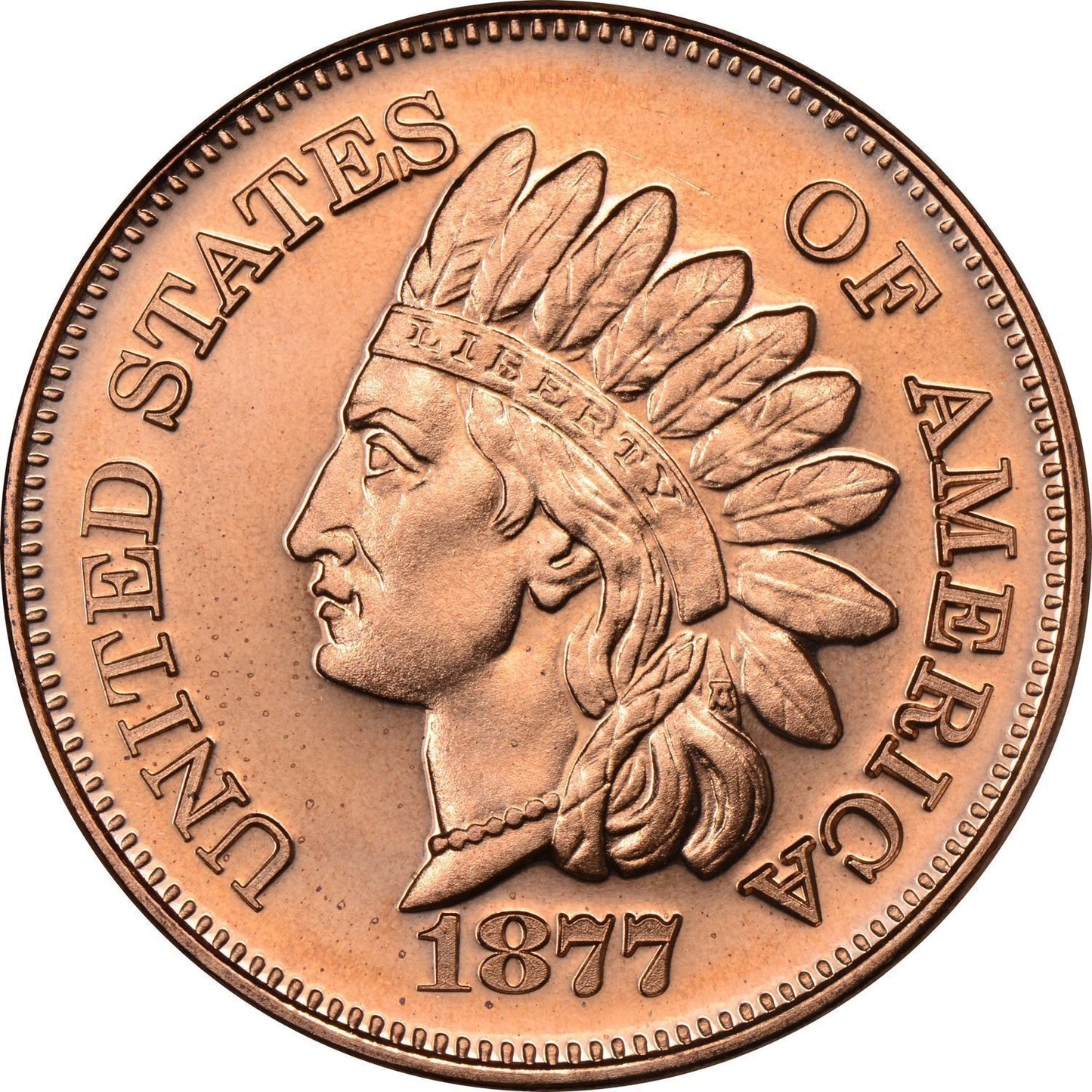Three 1 Oz. Copper Bullion Coins Wooden Box